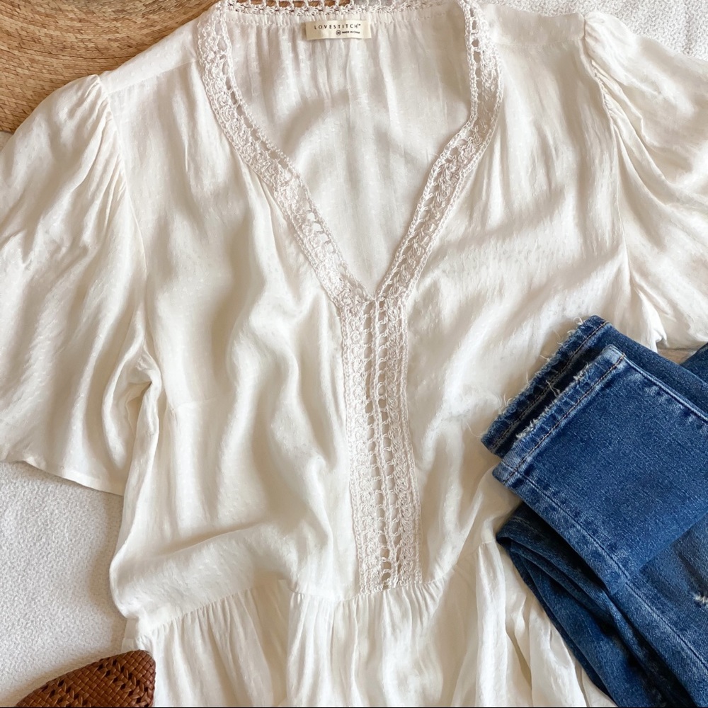 *SALE*  Embroidered White T Shirt